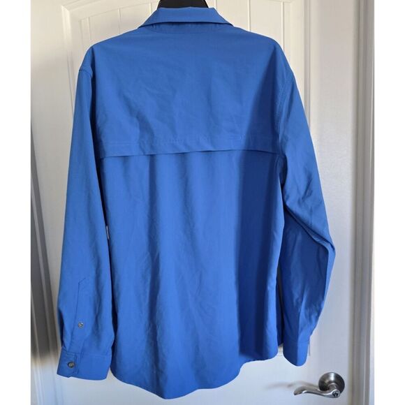 G H Bass & Co Button Up Vented Fishing Shirt Men’s Large Long Sleeve Boating - Picture 8 of 11